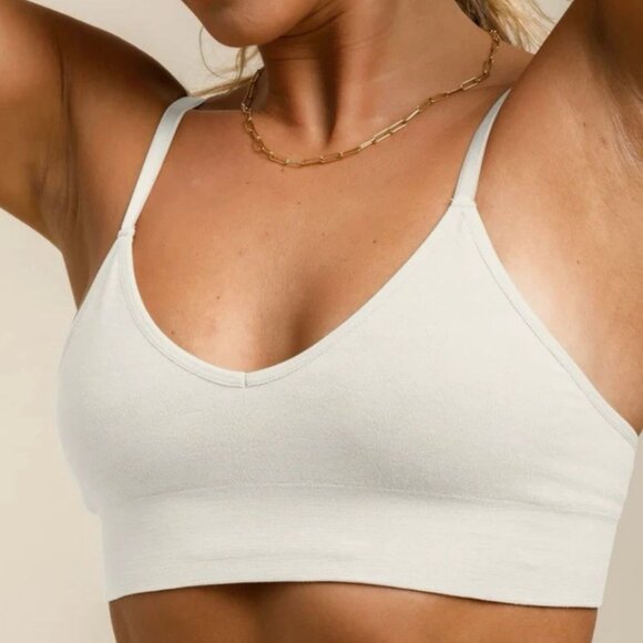 Branwyn Other - NEW Branwyn Merino Wool Essential Bralette Size Medium In Natural - MSRP $52